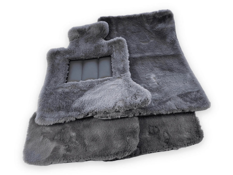 Dark Gray Sheepskin Floor Mats For Rolls Royce Ghost Series II (2021-2024) ER56 Design Brand