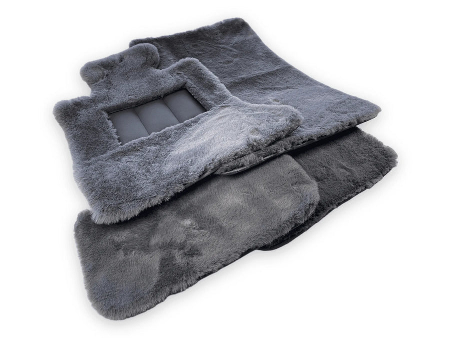 Dark Gray Sheepskin Floor Mats For Rolls Royce Ghost Series II (2021-2024) ER56 Design Brand