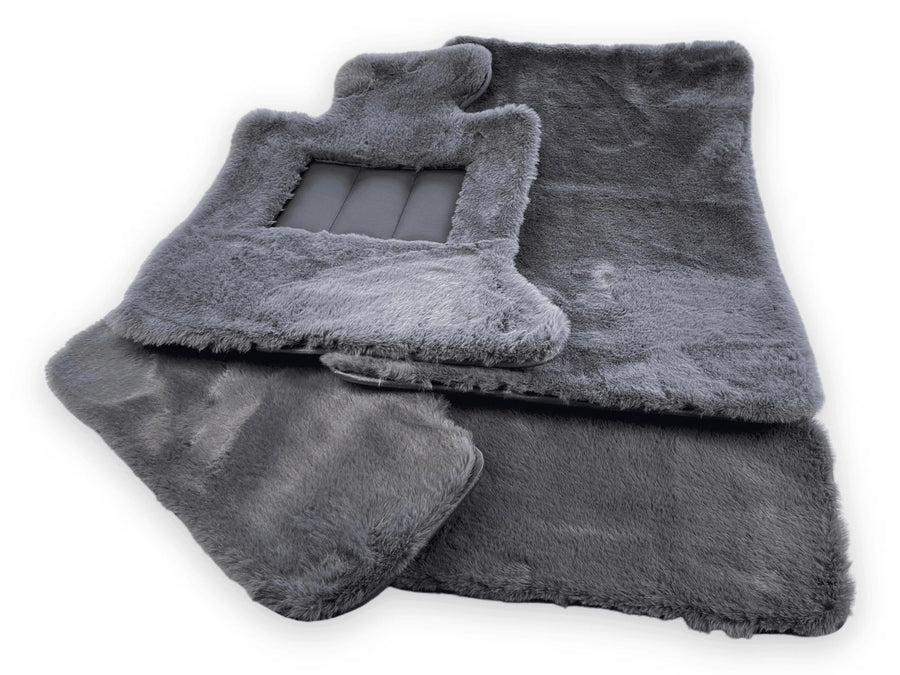 Dark Gray Sheepskin Floor Mats For Rolls Royce Ghost Series II (2021-2024) ER56 Design Brand