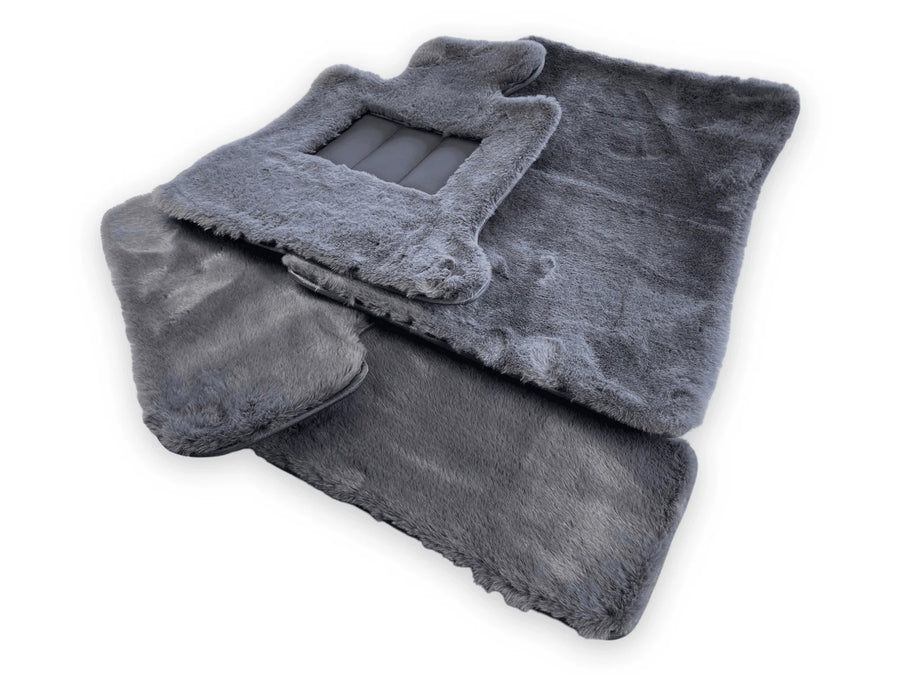 Dark Gray Sheepskin Floor Mats For Rolls Royce Ghost Series II (2021-2024) ER56 Design Brand