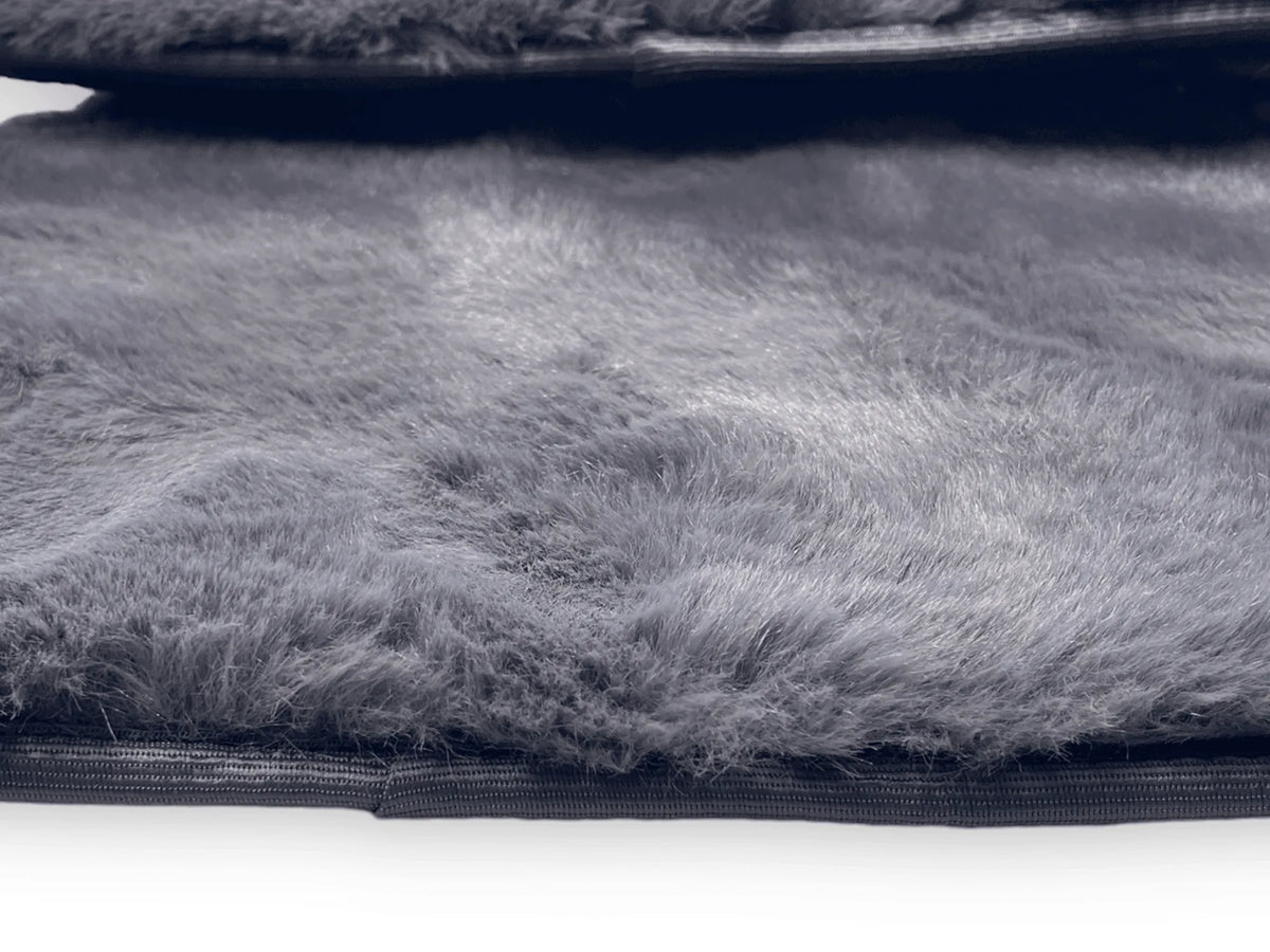 Dark Gray Sheepskin Floor Mats For Rolls Royce Phantom VIII (2017-2024) Er56 Design Brand