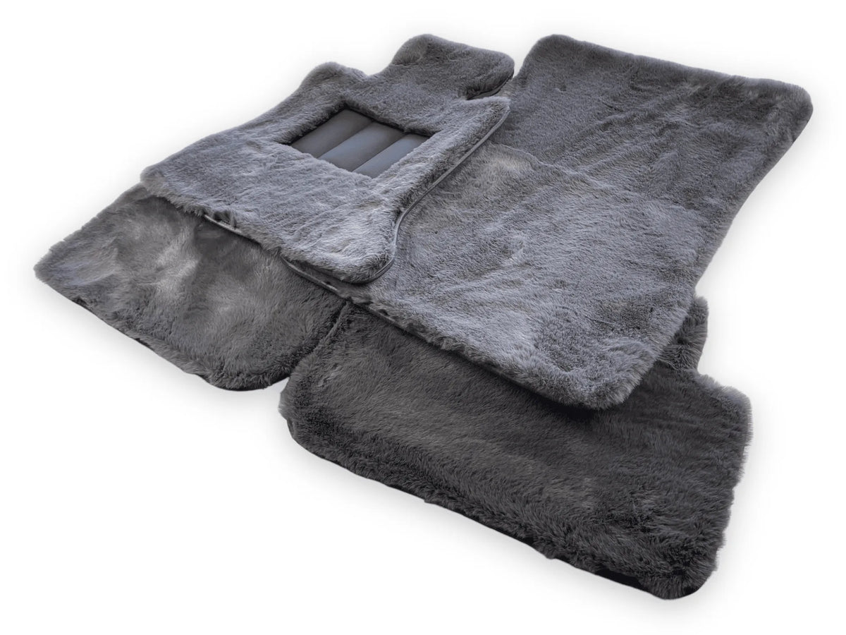 Dark Gray Sheepskin Floor Mats For Rolls Royce Phantom VIII (2017-2024) Er56 Design Brand