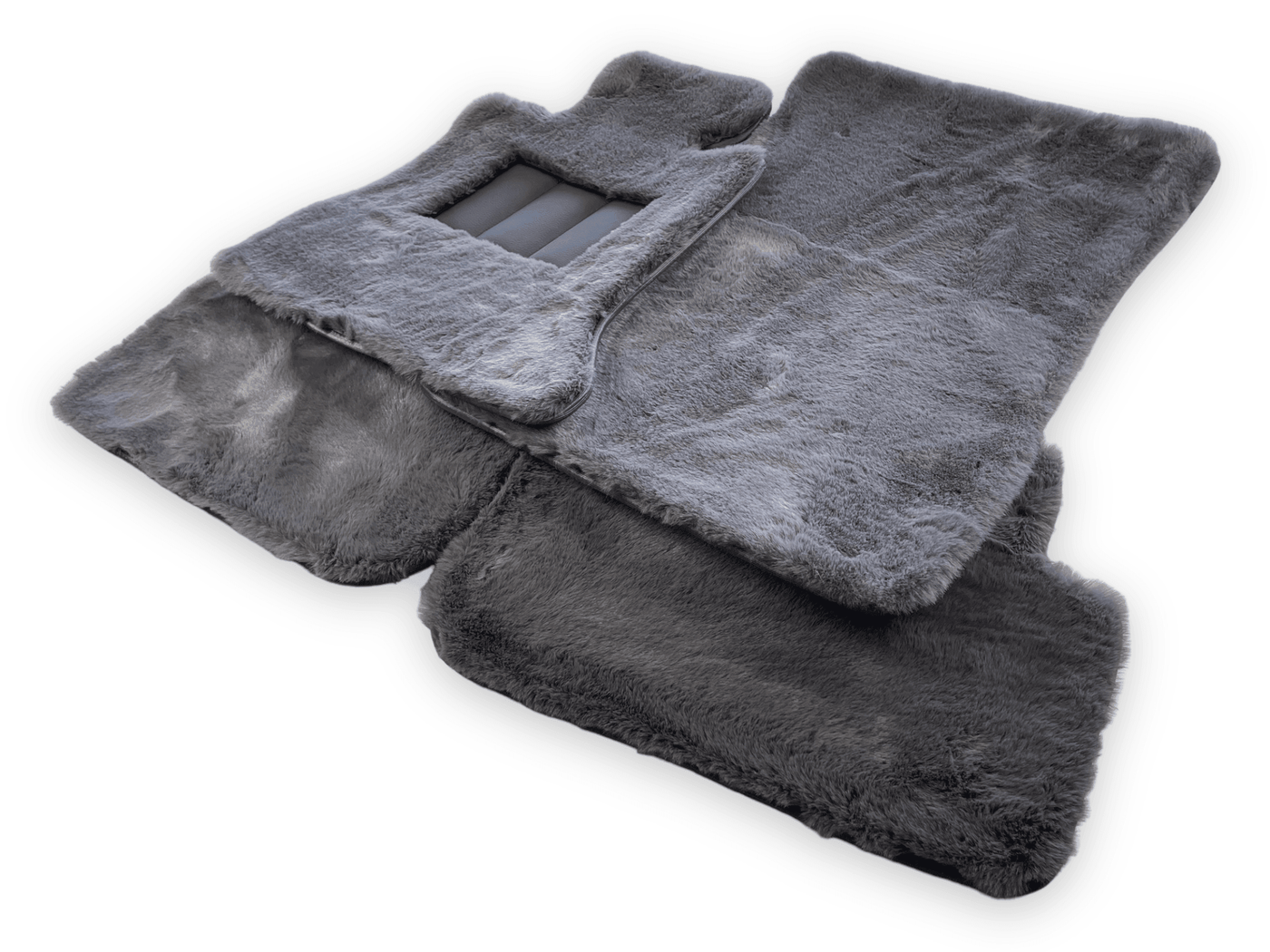Dark Gray Sheepskin Floor Mats For Rolls Royce Spectre (2023-2024) Er56 Design Brand - AutoWin