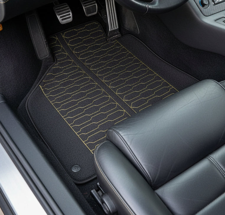 Customizable Leather Floor Mats with Square Pattern for Lamborghini Diablo (1990-2001) - AutoWin