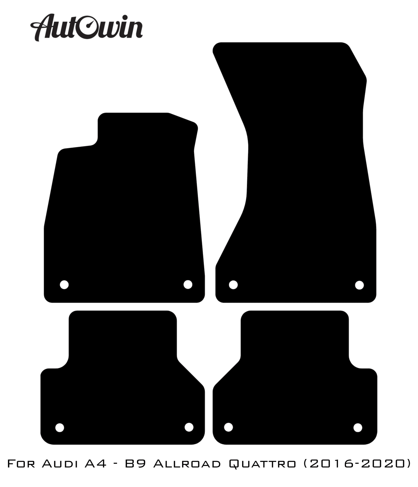 Floor Mats for Audi A4 - B9 Allroad Quattro (2016-2020) ER56 Design - AutoWin