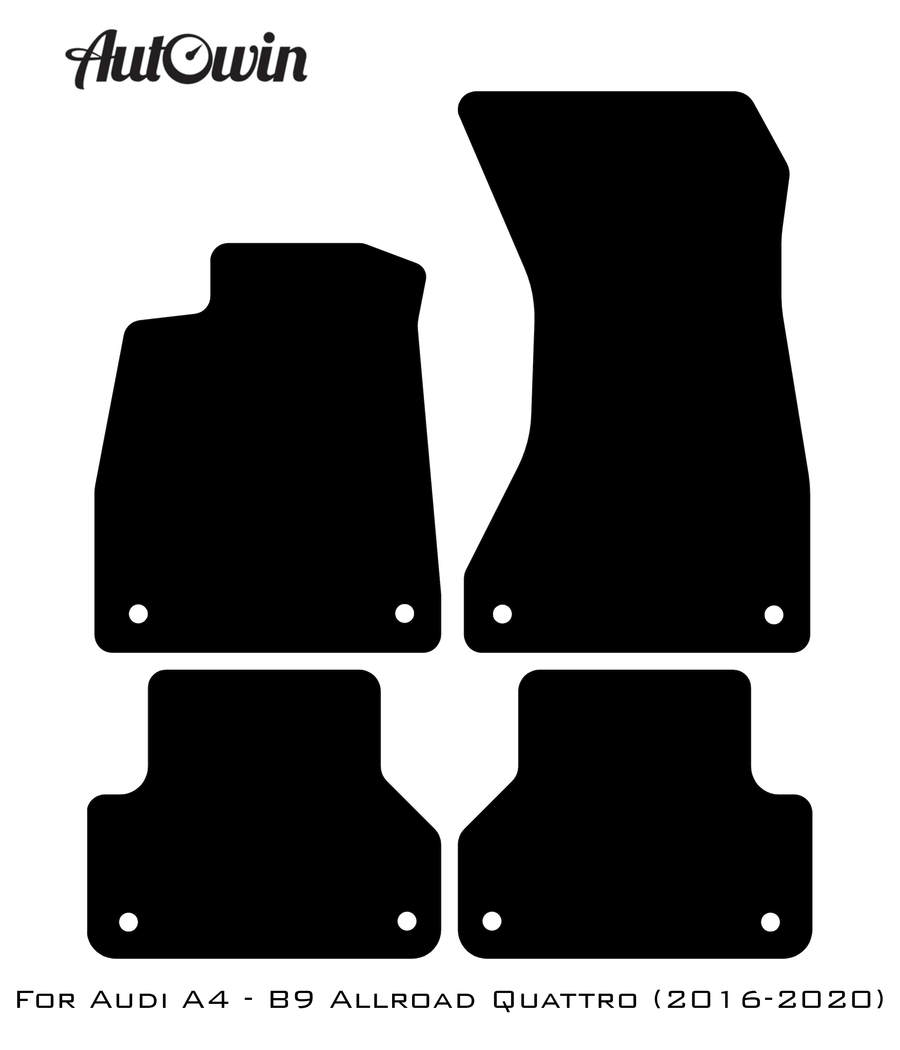 Floor Mats for Audi A4 - B9 Allroad Quattro (2016-2020) ER56 Design - AutoWin