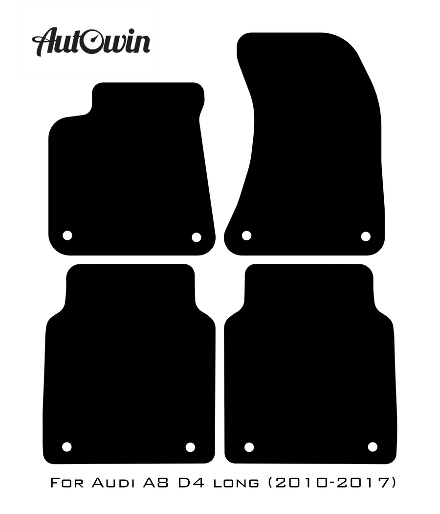 Floor Mats for Audi A8 A8 D4 Long (2010-2017) ER56 Design - AutoWin