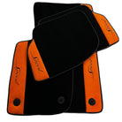 Floor Mats For Bentley Flying Spur (2019-2023) with Orange Alcantara Leather - AutoWin