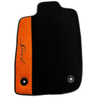 Floor Mats For Bentley Flying Spur (2019-2023) with Orange Alcantara Leather - AutoWin