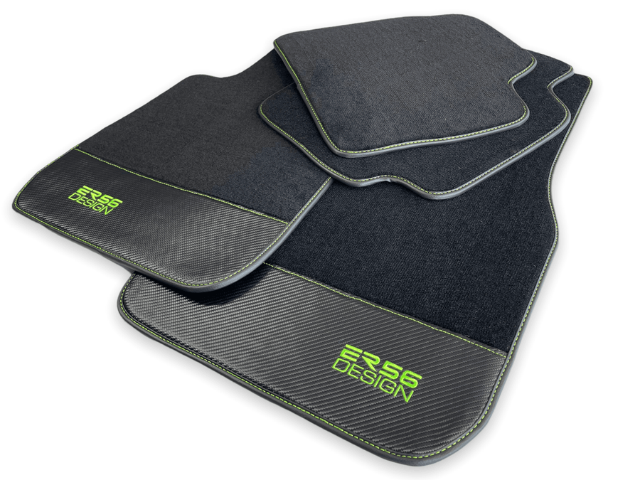 Floor Mats For BMW M3 G81 Touring (2022-2026) Carbon Leather Er56 Design - AutoWin