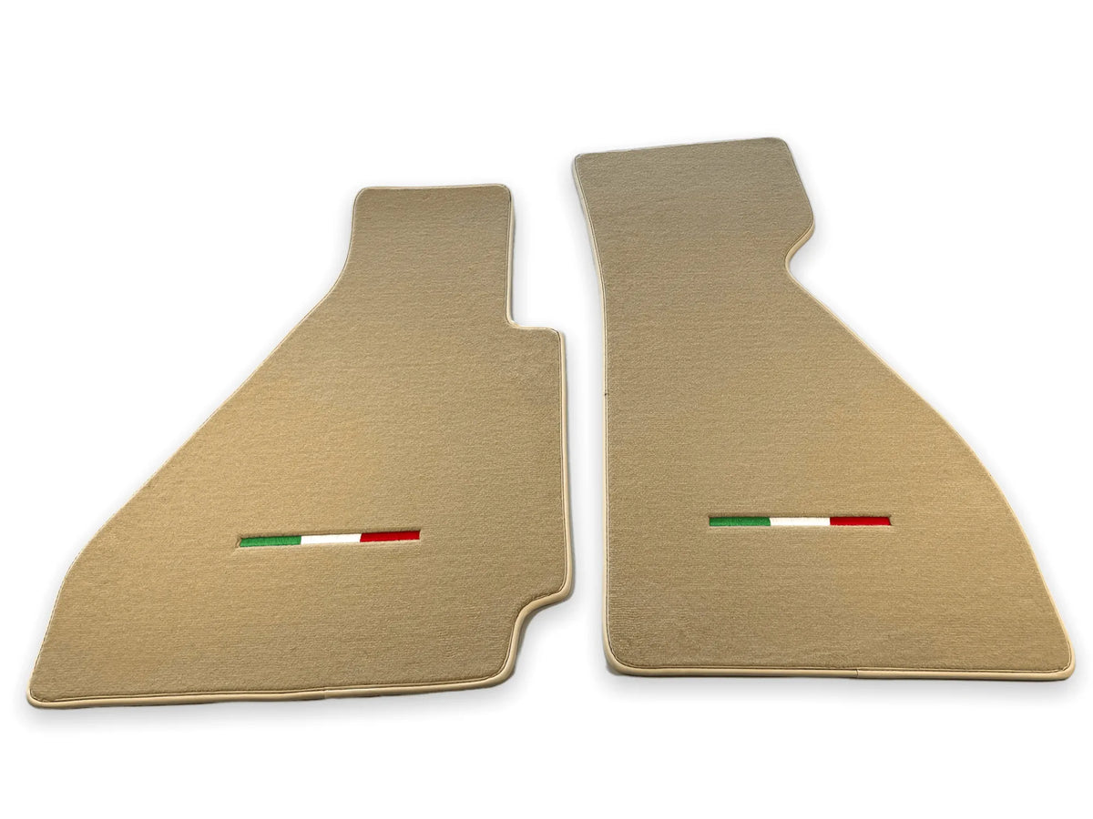 Floor Mats For Ferrari 328 GTB 1985-1989 Beige Autowin Brand Italian Edition - AutoWin