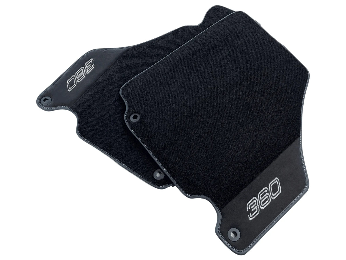 Floor Mats For Ferrari 360 Modena 1999-2005 Black With Alcantara - AutoWin
