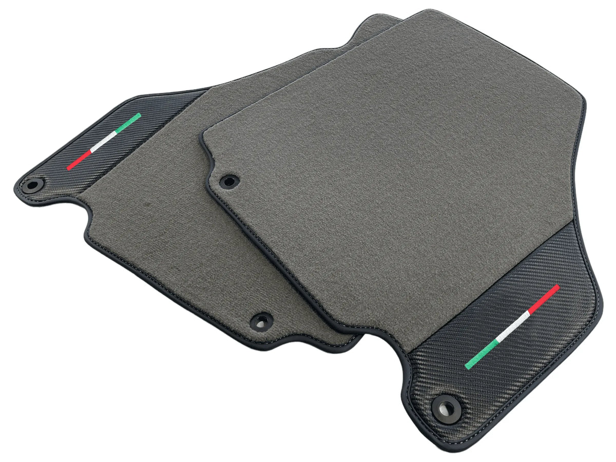 Floor Mats For Ferrari 360 Modena 1999-2005 Gray With Carbon Fiber Leather - AutoWin