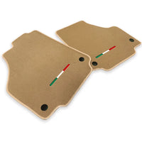 Floor Mats For Ferrari 458 GT2 (2012-2015) Beige Autowin Brand Italian Edition