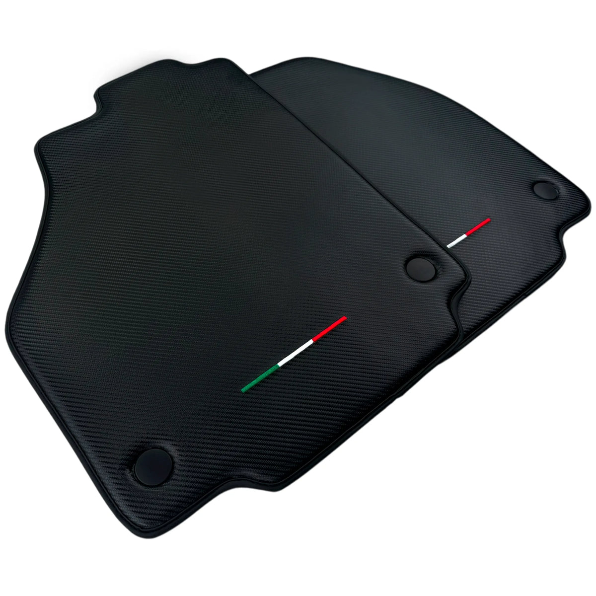 Floor Mats for Ferrari 458 GT2 (2012-2015) Carbon Fiber Leather Autowin Brand Italian Edition