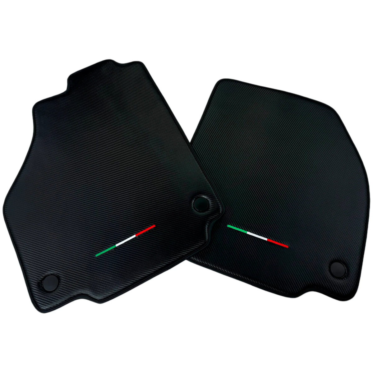 Floor Mats for Ferrari 458 Italia (2009-2015) Carbon Fiber Leather Autowin Brand Italian Edition