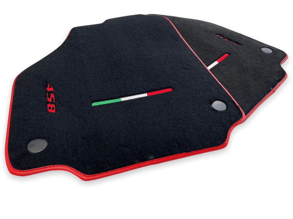 Floor Mats For Ferrari 458 Italia (2009-2015) Red Trim - AutoWin