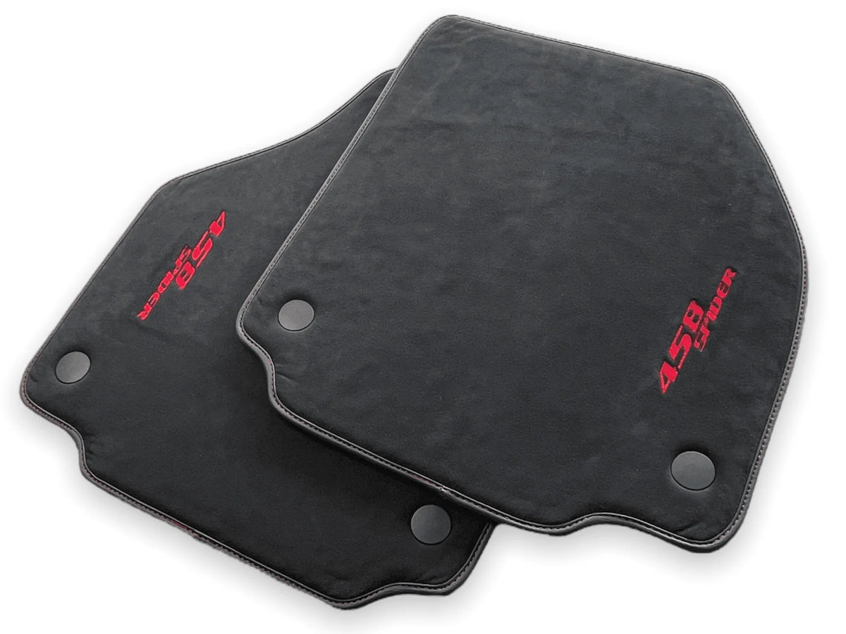 Floor Mats For Ferrari 458 Spider 2012-2015 Alcantara Leather - AutoWin