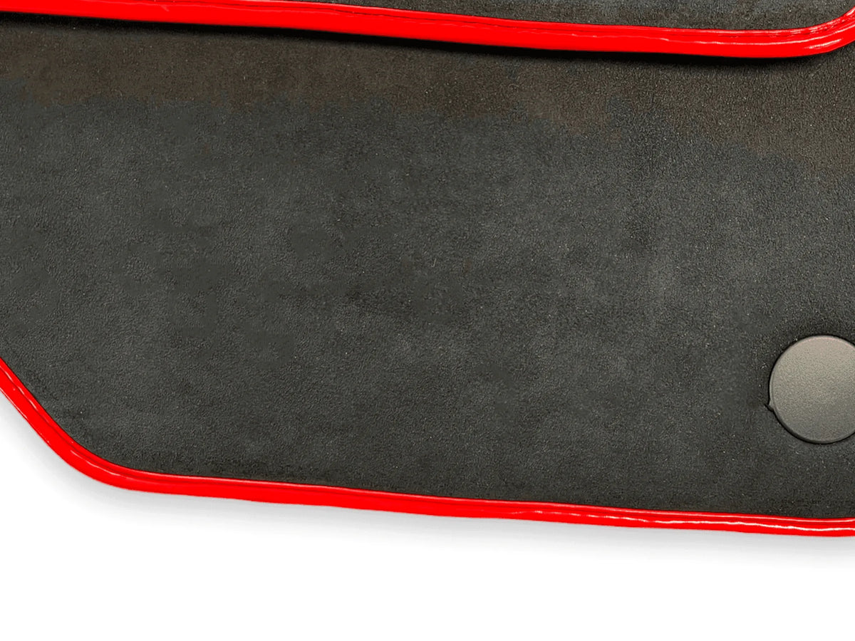 Floor Mats For Ferrari 458 Spider (2012-2015) Alcantara Leather Red Trim
