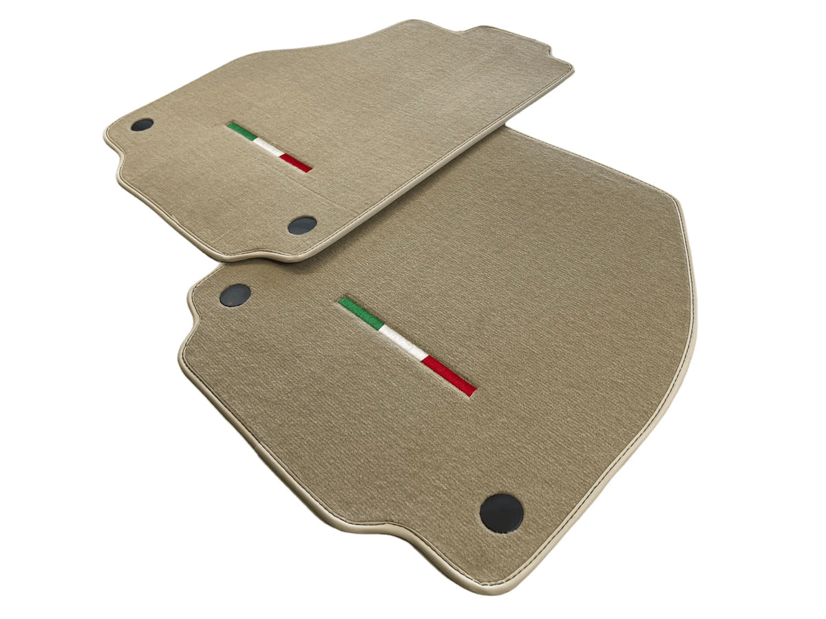 Floor Mats For Ferrari 458 Spider 2012-2015 Beige Italian Edition - AutoWin