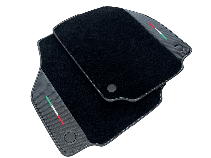 Floor Mats For Ferrari 458 Speciale (2012-2015) Carbon Leather - AutoWin