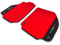 Floor Mats For Ferrari 458 Spider 2012-2015 Red Carpet And Alcantara Leather