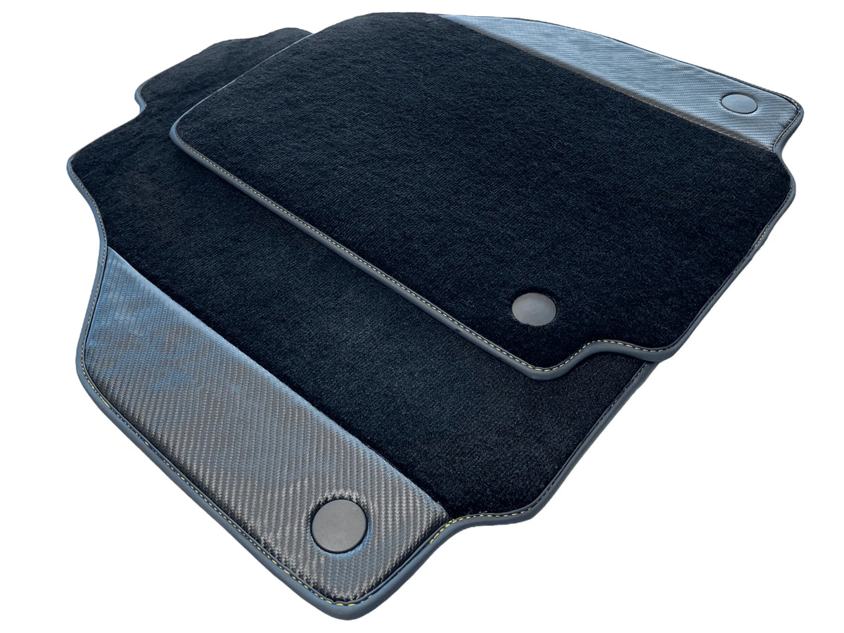 Floor Mats For Ferrari 488 GTB 2015-2022 Carpet With Carbon Fiber - AutoWin