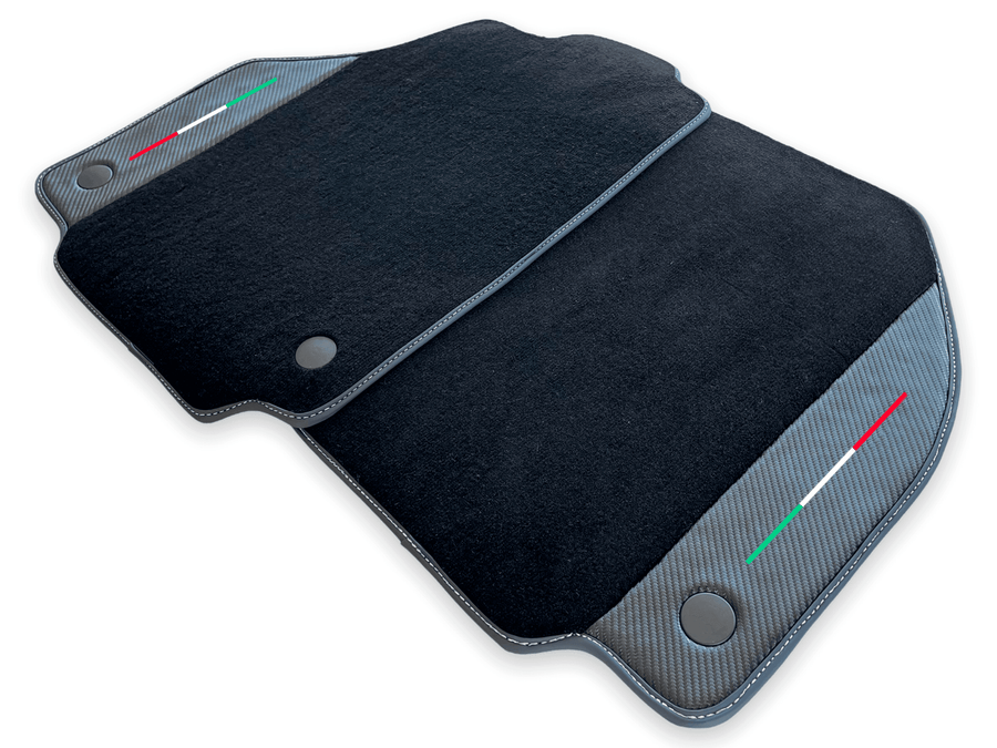 Floor Mats For Ferrari F8 Tributo 2019-2022 With Carbon Leather - AutoWin
