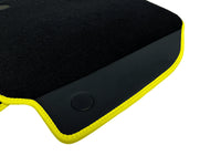 Floor Mats For Ferrari 488 Spider 2015-2022 Leather and Yellow Trim