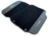 Floor Mats For Ferrari 812 GTS (2019-2023) Carbon Fiber And Black Carpet - AutoWin