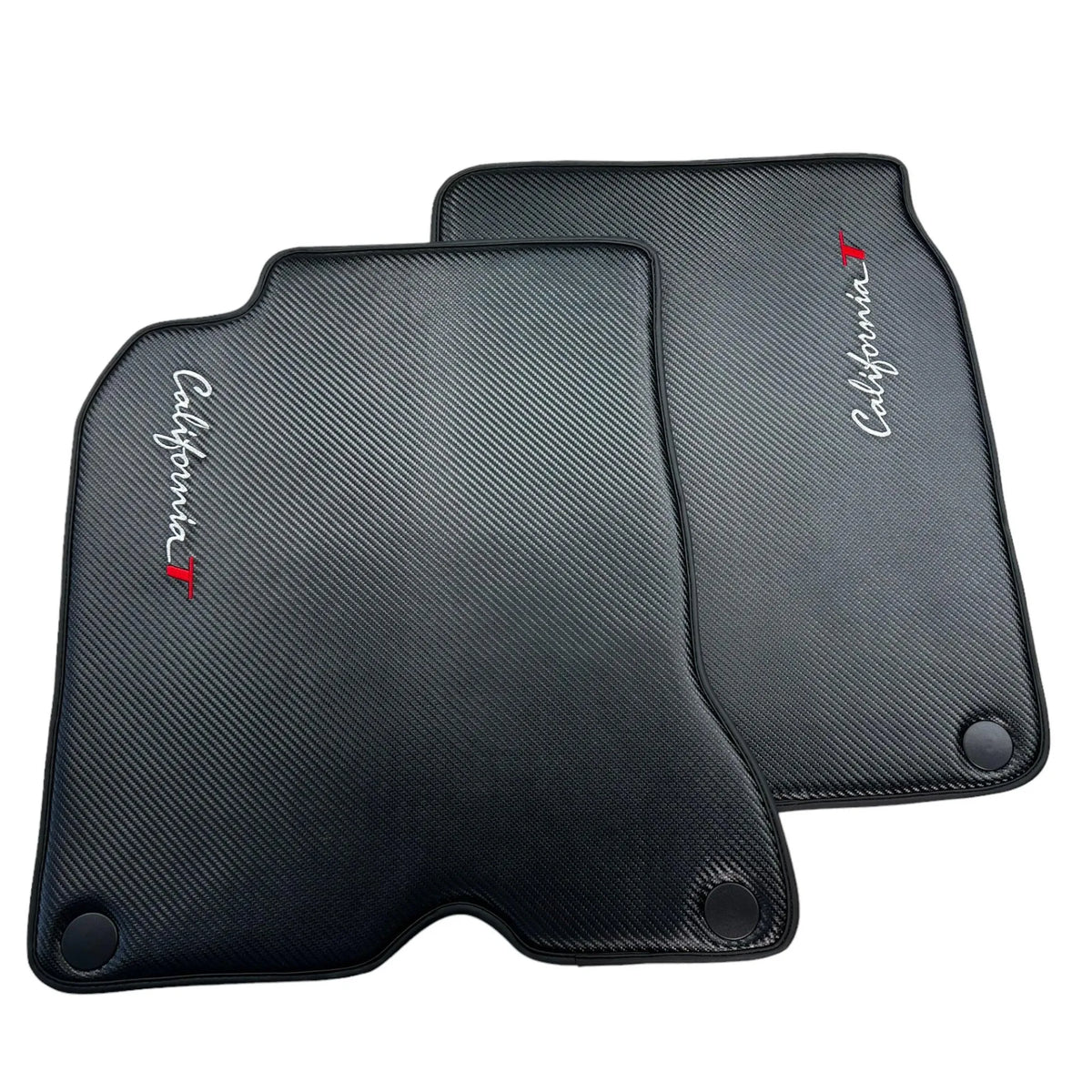 Floor Mats For Ferrari California T (2015-2018) Carbon Fiber Leather - AutoWin