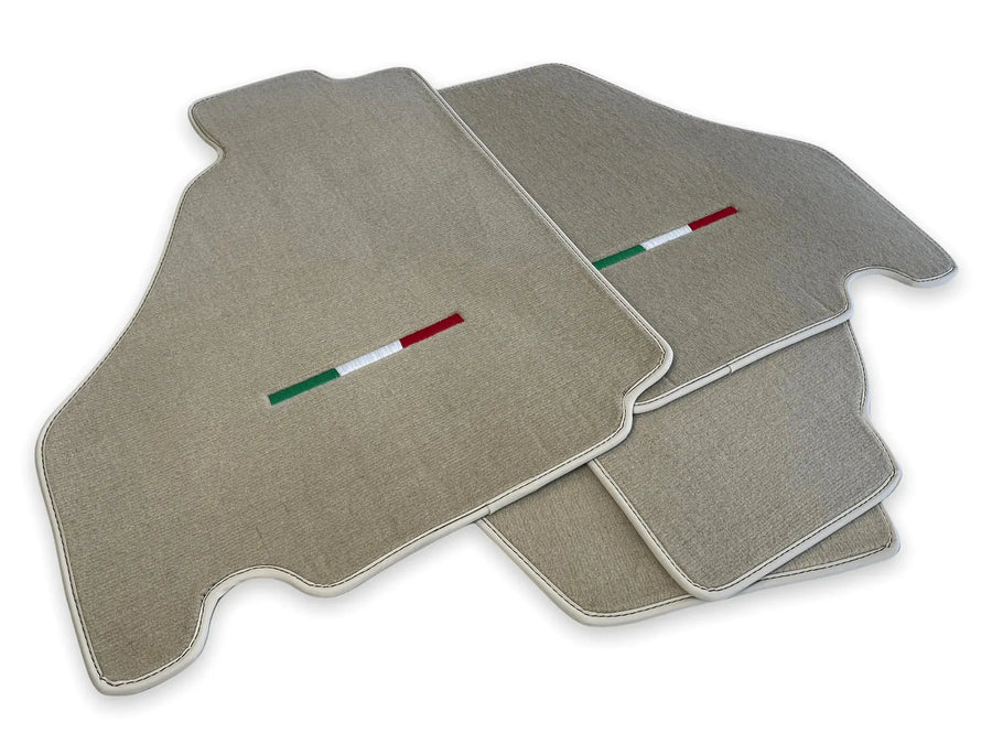 Floor Mats For Ferrari F430 2004-2009 Beige Color IT Edition - AutoWin