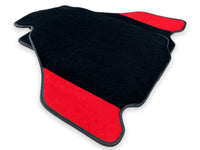 Floor Mats For Ferrari F430 2004-2009 Red Alcantara Leather - AutoWin