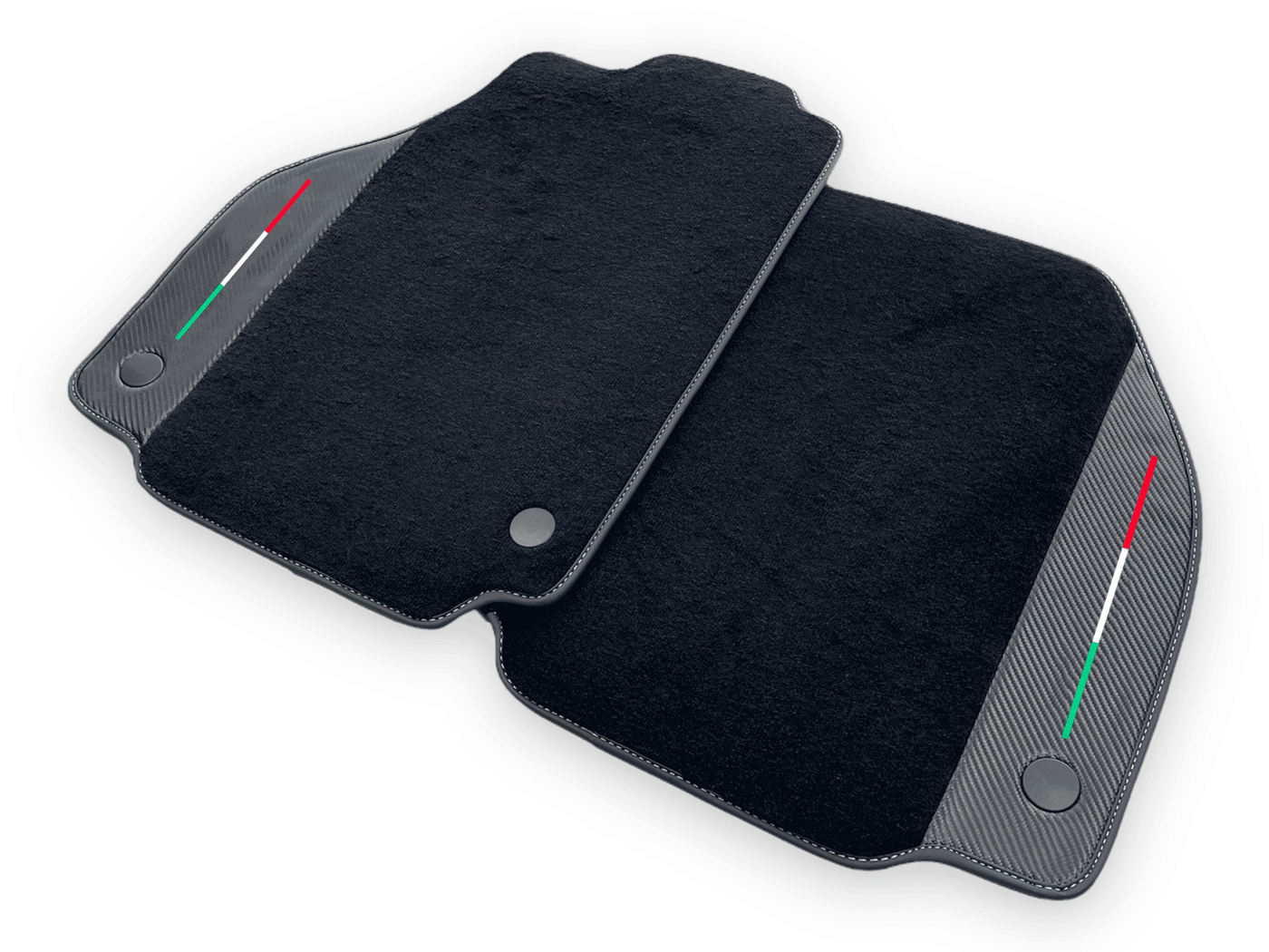Floor Mats For Ferrari F8 Spider 2019-2022 With Carbon Fiber Leather - AutoWin