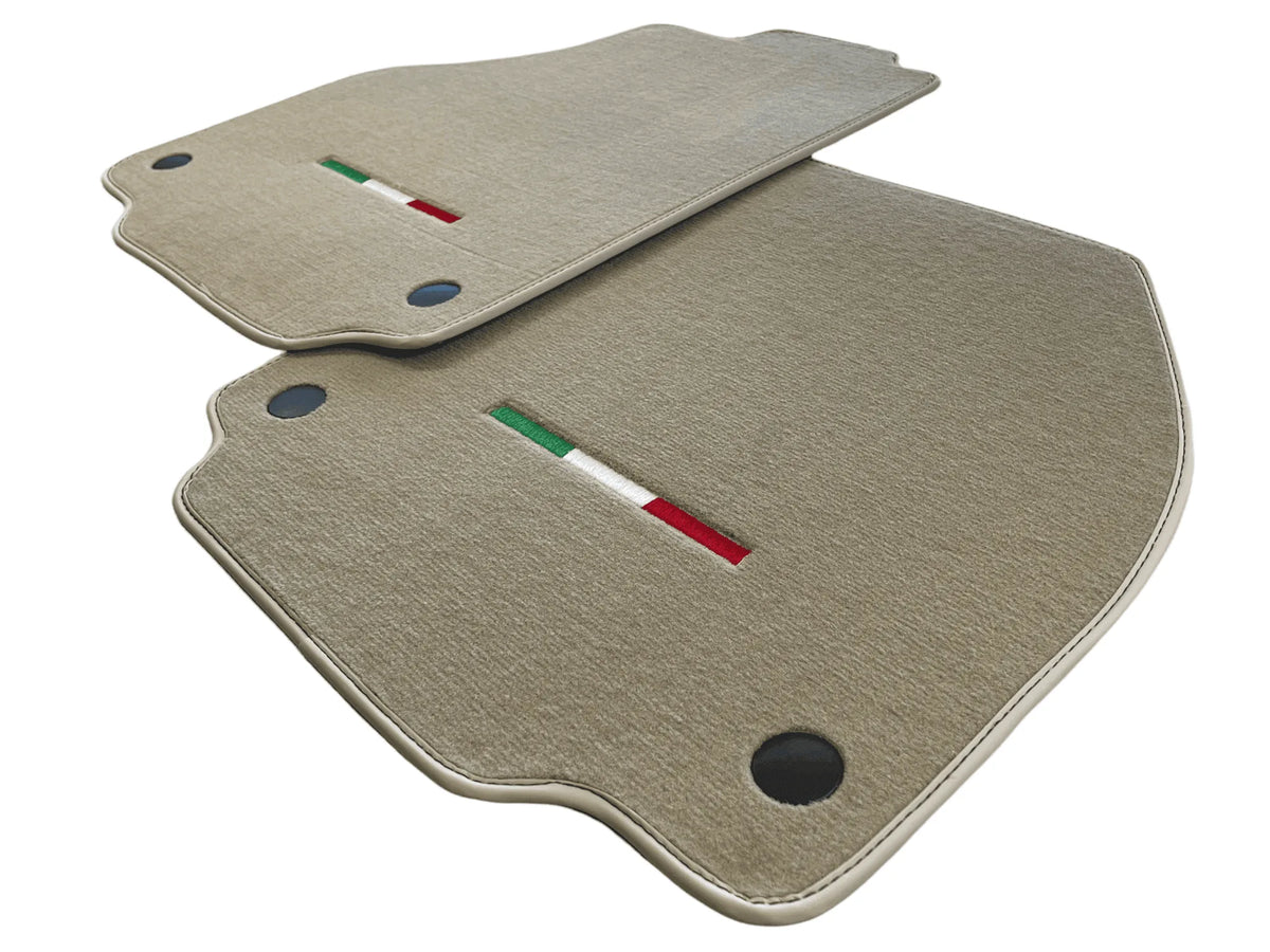 Floor Mats For Ferrari F8 Spider 2019-2023 Beige Italian Edition