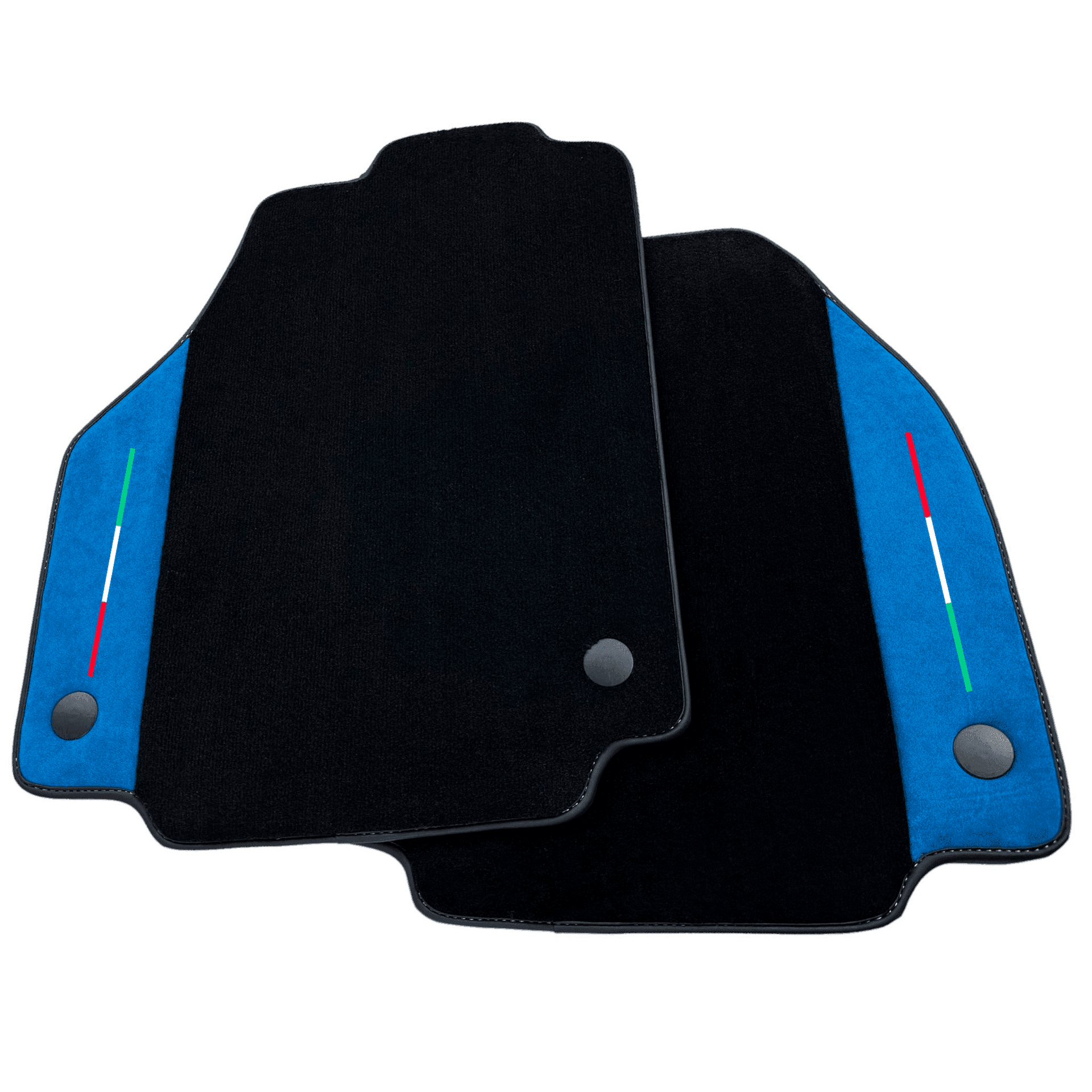 Floor Mats For Ferrari F8 Spider (2019-2023) with Blue Alcantara Leather | Italian Edition - AutoWin