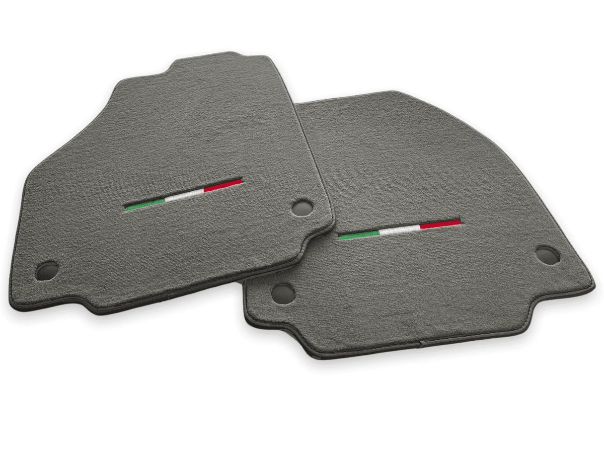 Floor Mats For Ferrari F8 Tributo (2019-2023) Gray Italian Edition - AutoWin