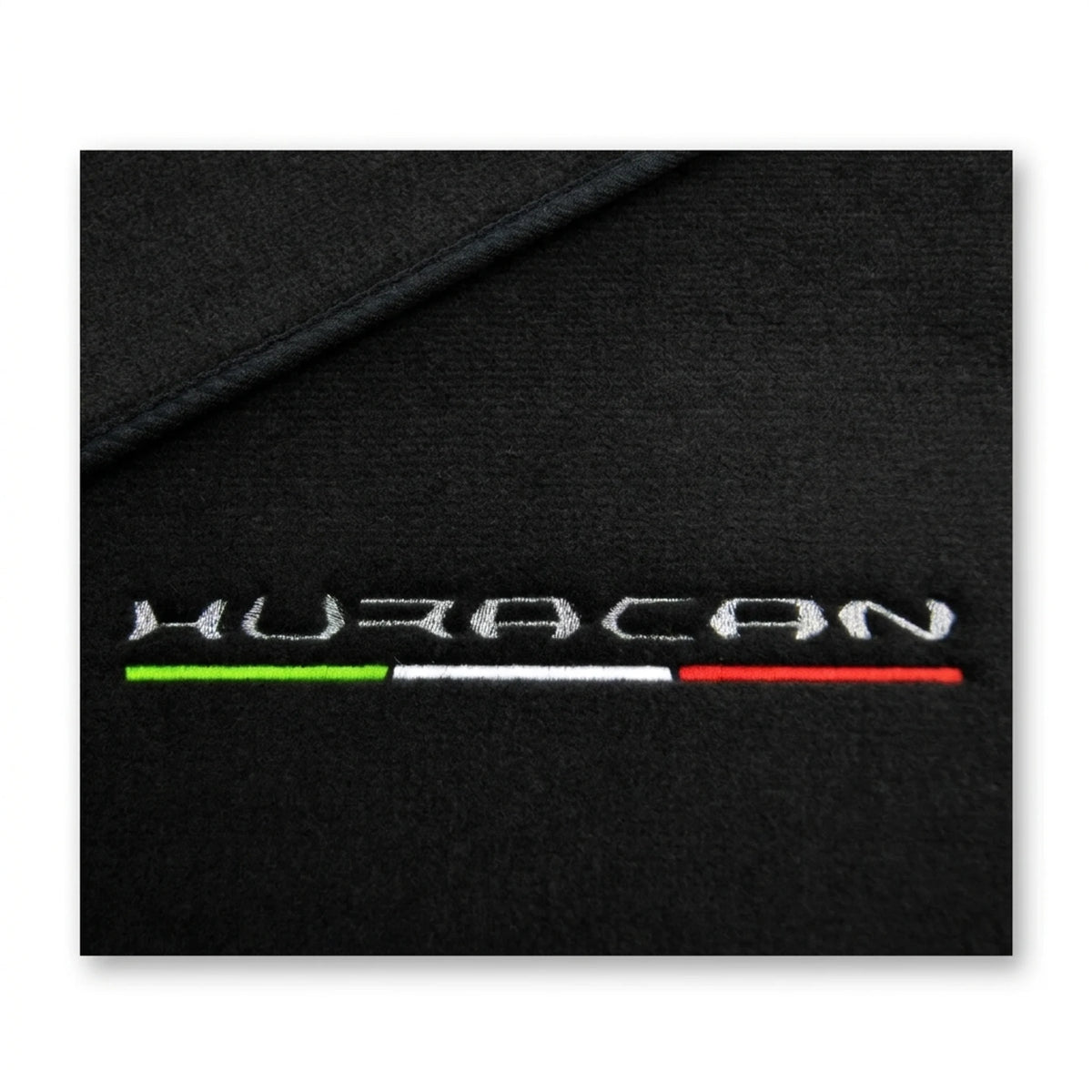 Floor Mats for Lamborghini Huracan With Italian Flag and Huracan Logo - AutoWin