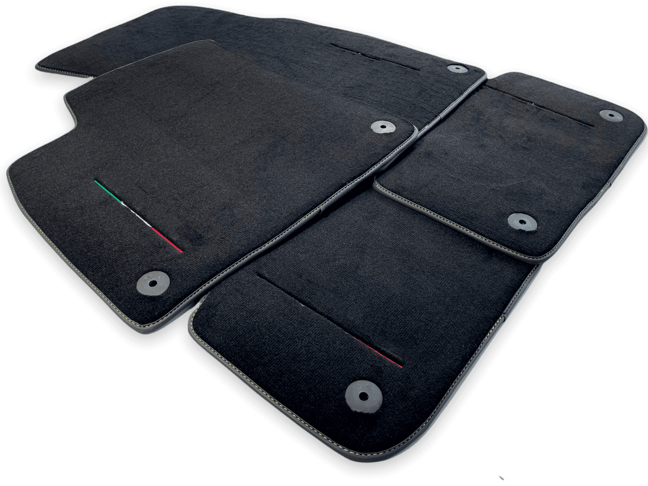 Floor Mats For Lamborghini Urus Black Carpets Yellow Stitching - AutoWin