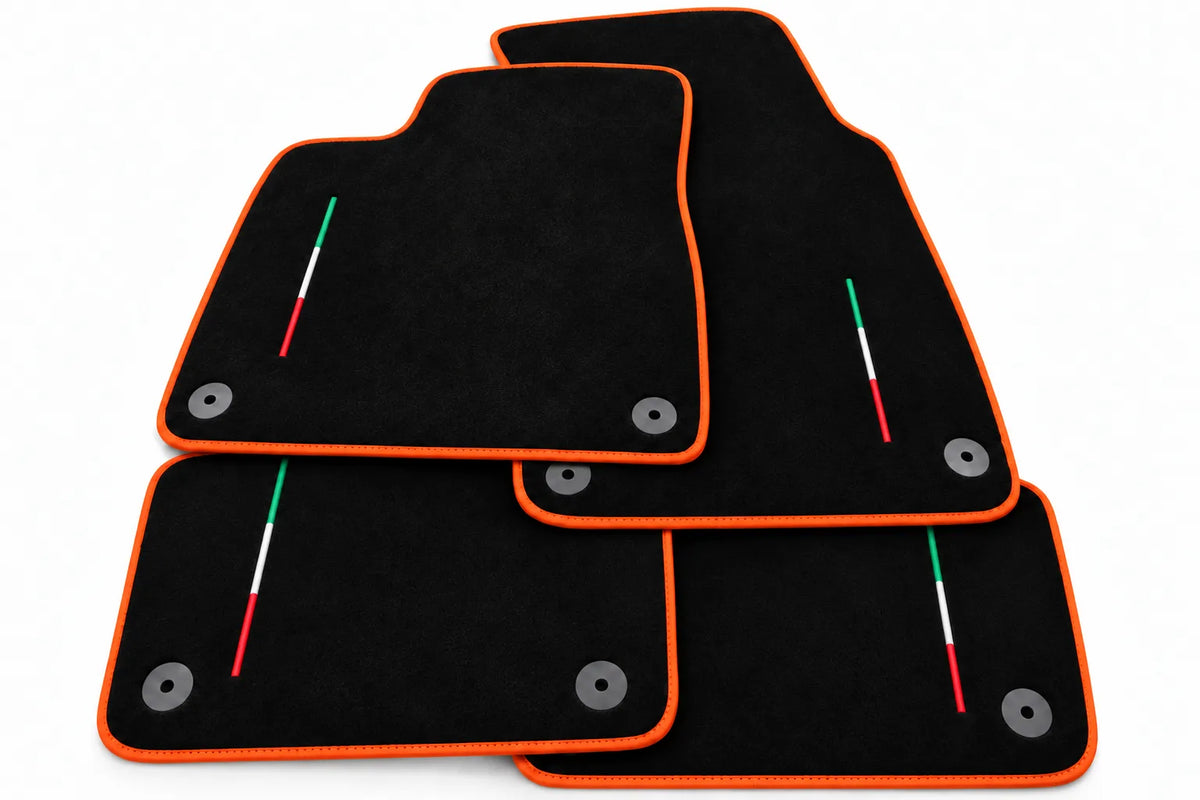 Floor Mats For Lamborghini Urus Black Tailored - Choose Your Trim Color Orange trim