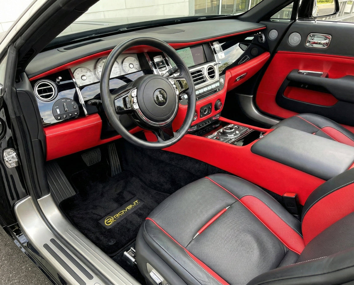 Interior look of floor mats for Floor Mats For Rolls Royce Dawn Rr6 2016-2023 Rovbut Limited Edition