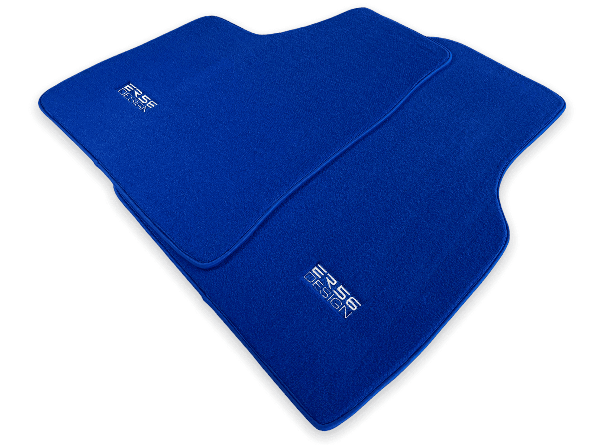 Floor Mats For Tesla Model X (7 Seats) Blue Tailored Carpets ER56 Design - AutoWin