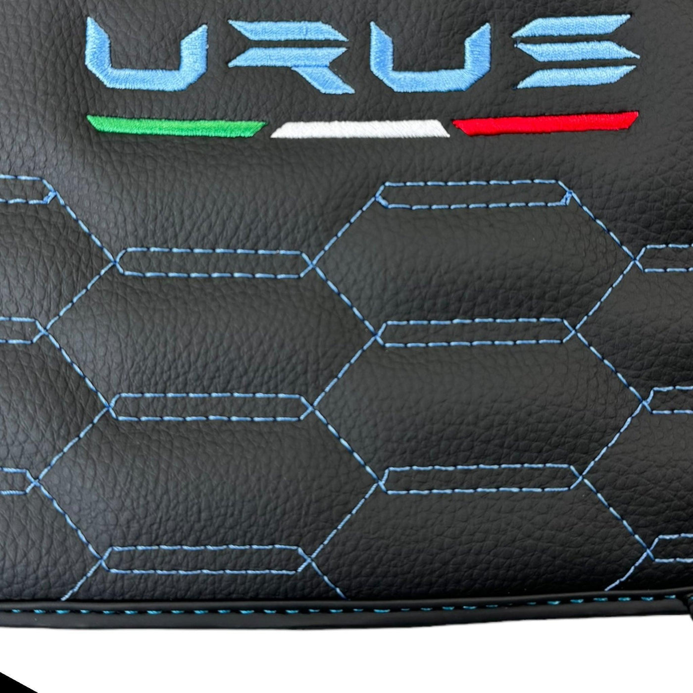 Floor Mats Set with Trunk Mat for Lamborghini Urus with Black Leather - AutoWin