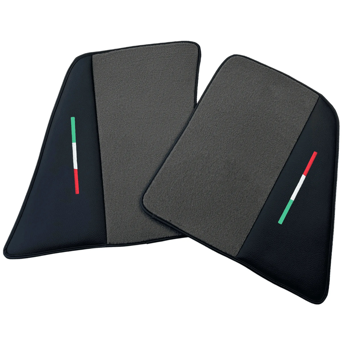 Gray Floor Mats for Ferrari 296 GTS (2022-2027) with Leather - AutoWin
