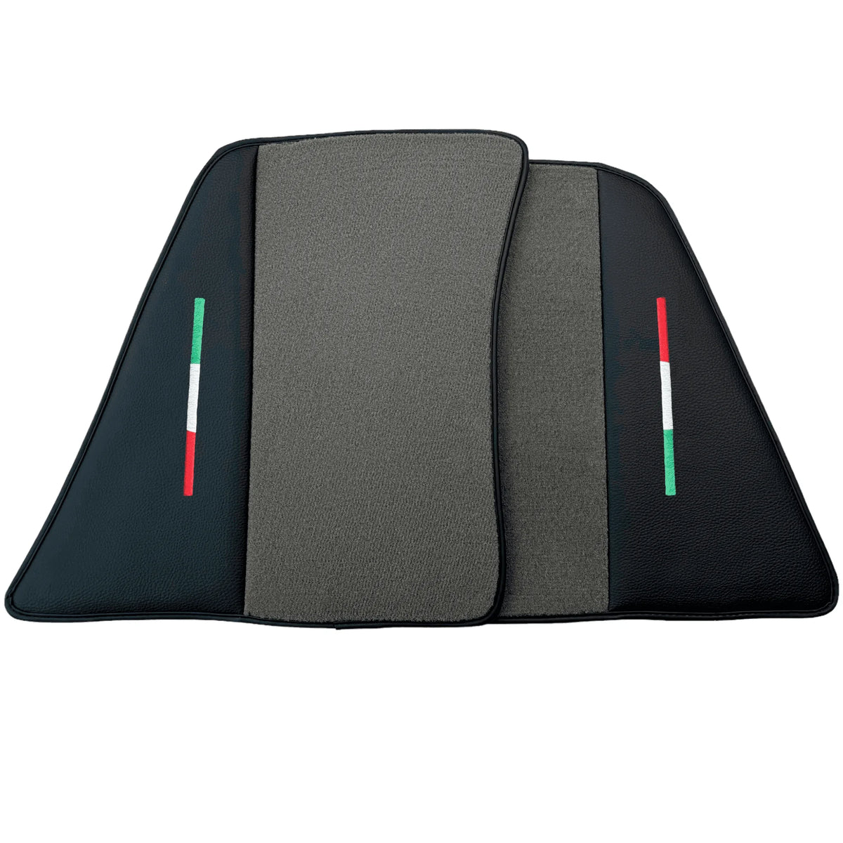 Gray Floor Mats for Ferrari 296 GTS (2022-2027) with Leather - AutoWin