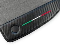 Gray Floor Mats For Ferrari F8 Tributo 2019-2022 With Carbon Leather - AutoWin