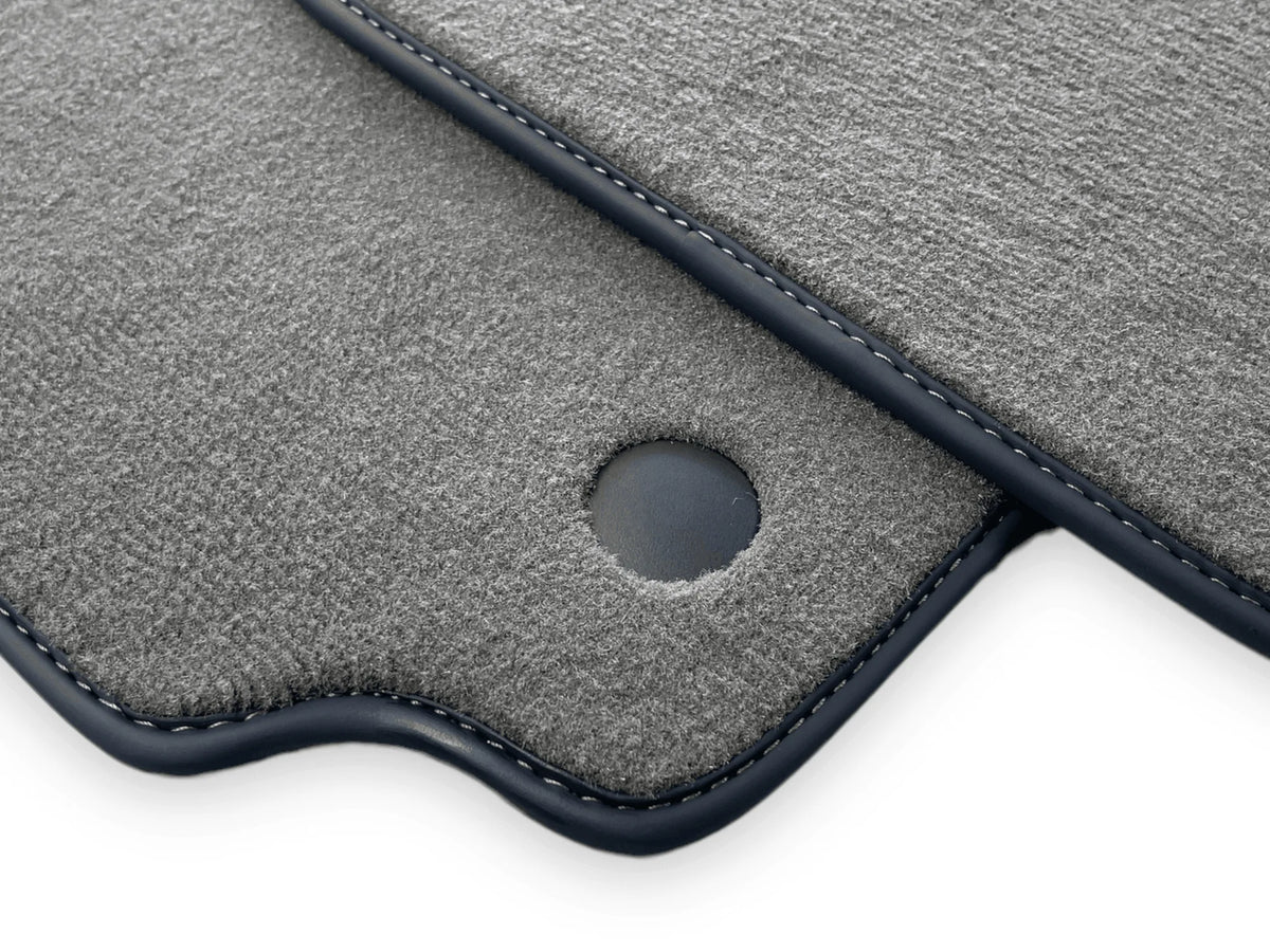 Gray Floor Mats For Ferrari 488 Spider 2015-2022 Alcantara Leather - AutoWin