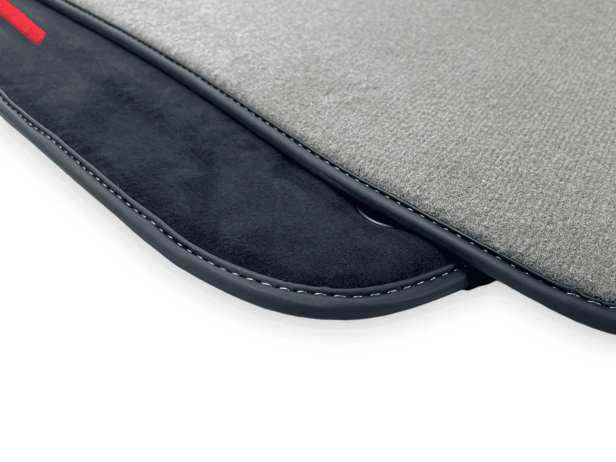 Gray Floor Mats For Ferrari 812 GTS (2019-2023) With Alcantara Leather