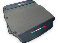 Gray Floor Mats For Ferrari 812 Superfast With Carbon Fiber Leather