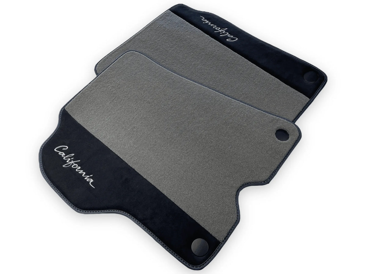 Gray Floor Mats For Ferrari California 2008-2014 With Alcantara - AutoWin